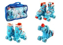 Ролики, размер 31-34, синий, PU колеса, световые эффекты, диаметр колес 4.5 см, в сумке