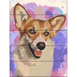 Картина за номерами по дереву "Красуня коргі" Art Story ASW238 30х40 см