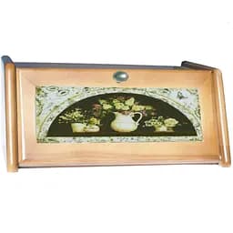 Хлібниця дерев'яна Mazhura Бузок 40.5x27.5x18 см бежева (mz681920)