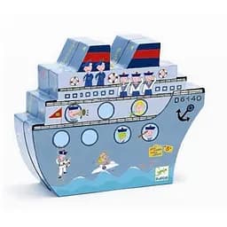 Настольная игра Djeco Морской бой (дерево) (Naviplouf) (DJ05270)