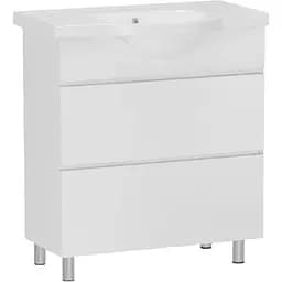 Тумба для підлоги RJ Aster-XO з умивальником RJ Lotus RZJ201 65 см Білий RJFU049-0165WHSET(RJFU049-0165WH + RZJ201) Білий