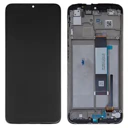 Дисплей Xiaomi Poco M3, Redmi 9T, чорний, з рамкою, Original (PRC)
