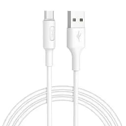 Кабель Hoco X25 MicroUSB 1 метр белый (6957531080138)