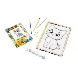 Картина по номерах Котик Puz-22945 формат А4 пензлик, фарби, кріплення для стіни