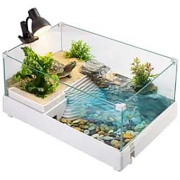 Тераріум-акваріум для черепахи Kruger Meier Turtle Shell Garden 49x31x18.5 см з островом і гідропонним контейнером - мініатюра 4