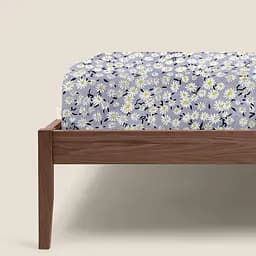 Простирадло Cosas полуторне 155х240 chamomile, сірий (Daisy_155s) - мініатюра 4