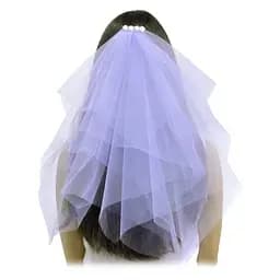 Фата на заколке со стразами