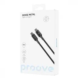 Кабель Proove Dense Metal Type-C to Type-C 60W (1m) black (CCDM60002201) - мініатюра 4