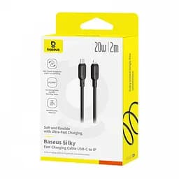 Кабель Baseus Silky Series Fast Charging Cable Type-C to iP 20W 2 м Cluster Чорний - мініатюра 2