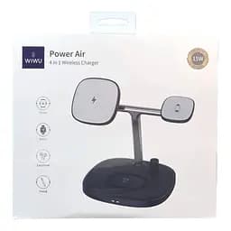 Бездротове зарядне для айфона годинника навушників WiWU M8 4 in 1 wireless charger