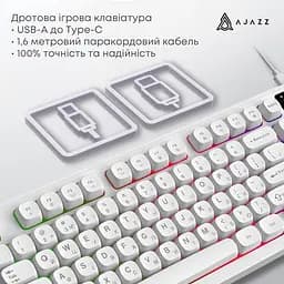 Клавіатура Ajazz AF98 White USB-C (AF98-W) - мініатюра 12