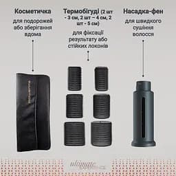 Фен-щітка Rowenta Air Rotate 1300 Вт чорно-золотий (UB9920E0) - мініатюра 13