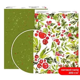 Бумага дизайнерская двусторонняя матовая „Holiday Time“ 3 21х29,7см 200г/м2 ROSA TALENT