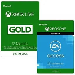 Електронний код (Підписка) Xbox Live Gold - 12 місяців + EA Access - 12 місяців Xbox One, One S/X для всіх регіонів та країн
