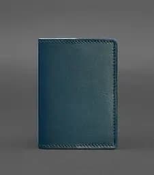 Кожаная обложка для паспорта и военного билета 1.3 зеленая