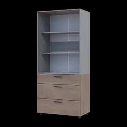 Шафа для одягу Doros Торн Кремона Канноло/Сірий 2 ДСП/3Ш (полиці) 90х51.6х200 (44900458) - мініатюра 4