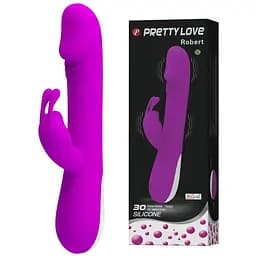 Вибратор-кролик Pretty Love Robert 21 см фиолетовый