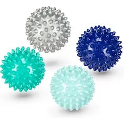 Набор массажных мячей Gymtek 65 мм 4 шт серо-зелено-синий