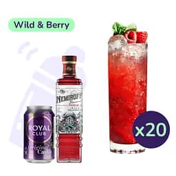 Коктейль Wild & Berry (набор ингредиентов) х20 на основе Nemiroff