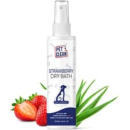 Сухий шампунь Pet Clean Dry Bath Strawberry для домашніх тварин з ароматом полуниці 250 мл - мініатюра 2