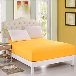 Простыня на резинке TAG Tekstil 160х200х20 см желтая 000152525