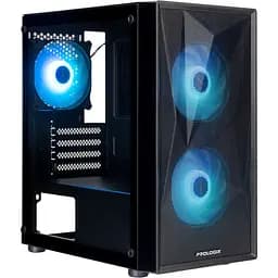 Корпус Prologix E102 Tempered Glass&Mesh Black [146867]