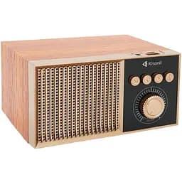Колонка Kisonli G10 Bluetooth 5.0, 1х5W, 1200mAh, USB/TF/BT/FM/AUX, DC: 5V/1A, Brown, BOX, Q50