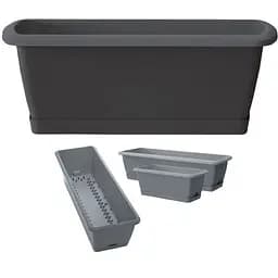 Балконный ящик Prosperplast Respana Easycare, 400 мм, антрацитовый (61697-433)