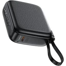 Універсальна мобільна батарея Acefast 10000mAh 20W PD,QC3.0 USB-C In/Out with build Type-C cable M15 Black (6974316283973) - мініатюра 4