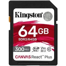Kingston Карта памяти 64GB SDXC C10 UHS-II U3 ​​R300/W260MB/s