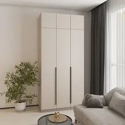 Шафа 3-дверна з антресоллю MebelStar Оскар ДСП BL-B, стандарт 120x52x260 см Кашемір (MBS-4875)