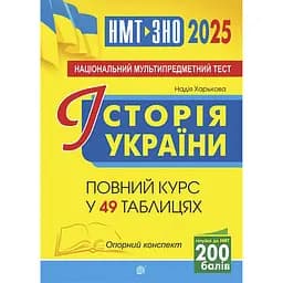 Історія України. НМТ. Опорний конспект. Повний курс для підготовки до ЗНО і НМТ 2025 - Надія Харькова