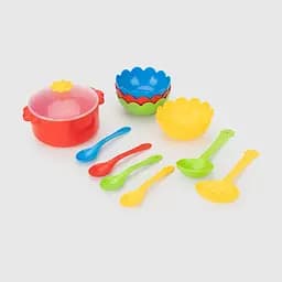 Набір посуду столовий "Ромашка" Tigres 39143 12 елементів Червоний (2000989819103)