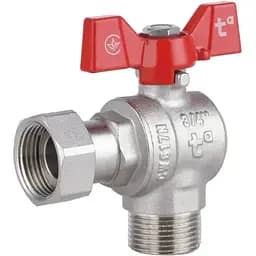 Кран шаровой Thermo Alliance Forte 3/4" ВН угловой, PN40, с накидной гайкой, бабочка SF224W20