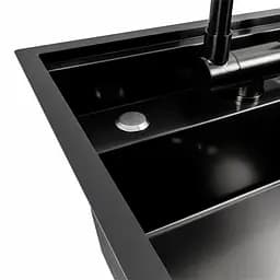 Кухонна мийка CM 50x50 прихована PVD чорна Platinum Handmade, Чорний - мініатюра 6