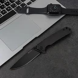Ніж складаний Ruike P801-SB чорний - чорне лезо - мініатюра 9
