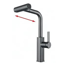Змішувач для кухні з висувним виливом Mixxus MOZ-014 graphite MI6340 Графіт
