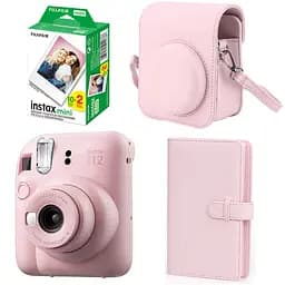 Набір камера Fujifilm Instax Mini 12, Фотопапір 20шт, Чохол, Фотоальбом 108 фото Рожевий