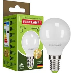 Світлодіодна лампа Eurolamp LED Ecological Series, G45, 5W, E14 3000K (LED-G45-05143(P))