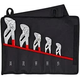 Набір кліщів переставно-гайкових ключів, KNIPEX 00 19 55 S4 (125/150/180/250/300) в сумці (5шт)