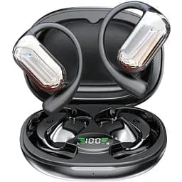 Беспроводные наушники DJIpecas YYK-Q16S С открытым Ухом Bluetooth 5.4, Черные, Спортивные, Накладные, Кнопочные провода