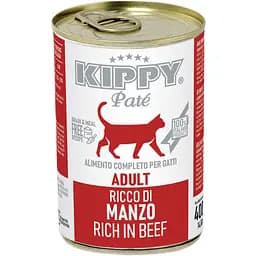 Влажный корм для кошек Kippy паштет с говядиной 400 г