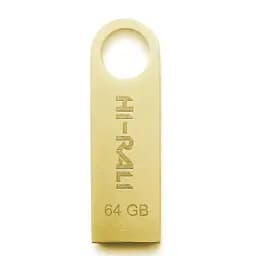 Флеш накопитель USB 64Gb Hi-Rali Shuttle золотистый USB 2.0 (HI-64GBSHGD)