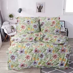 Простынь классическая 200х220 см сатин зеленого цвета 328061