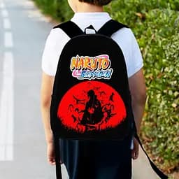 Рюкзак детский Аниме Наруто Учиха, 34х27см, городской ранец для мальчика с принтом (00337)