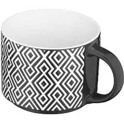 Чашка порцелянова 330 мл Weaving F Ardesto біло-чорна AR3473F