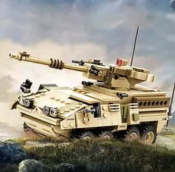 Конструктор WANGE броньована машина  Страйкер  Stryker 3513 військова техніка мобільна самохідна гармата , 458 деталей - мініатюра 6