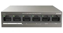 Коммутатор Tenda TEF1106P-4-63W 4xFE PoE, 2xFE Uplink (TEF1106P-4-63W)