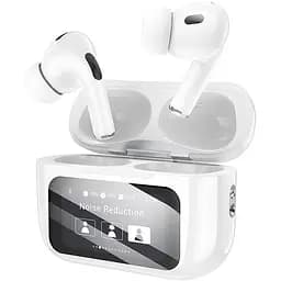 Наушники беспроводные Borofone BW76 Brocade true wireless ANC noise Красный touch screen BT headset Champagne белый