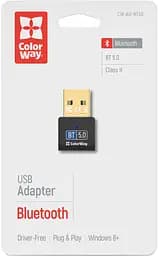 Адаптер Bluetooth v5.0 USB, чорний Colorway - мініатюра 3